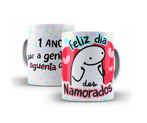 Caneca Meu Coração Por Voce Não Bate Capota Presente Namorad