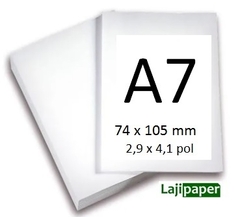 Papel Offset A7 - 7,4x10,5cm - 75g na internet