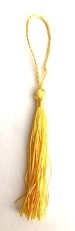 Tassel de seda - 8 cm UN - AMARELO - comprar online