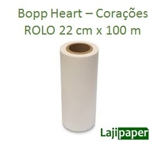 Bopp Holográfico HEART - CORAÇÕES - ROLO 22 cm x 100 m