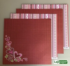 Papel Scrapbook Amor Puro Listras