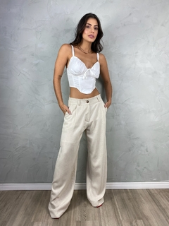 Calça linho pantalona - comprar online