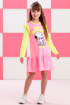 Vestido Infantil Snoopy Petit Cherie Neon