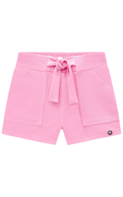 Shorts Infantil em Moletinho de Viscose Rosa Infanti - comprar online