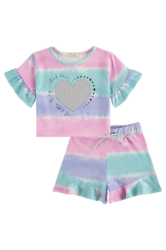 Conjunto Infantil Tie Dye de Blusa e Shorts Infanti