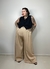 Pantalona Alfaiataria Plus Size Bege - comprar online