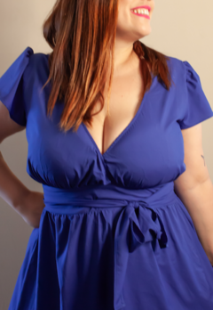 Vestido Longuete Assimétrico Azul - comprar online