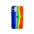 Case Silicone iPhone 12 Mini - Arco Íris Laranja