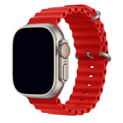 Pulseira Apple Watch Ultra - Silicone Oceano Vermelha