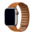 Pulseira Apple Watch - Elos de Couro Castanho Dourado