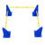 Cone de Marcação com 12 furos para Treinamento Funcional - Azul - comprar online