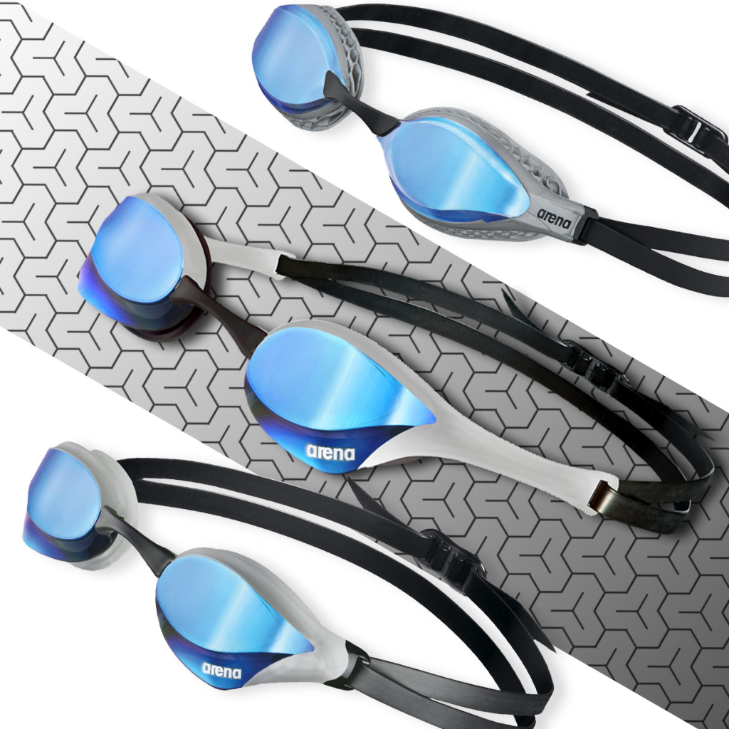 Óculos para Natação Arena Cobra Ultra Swipe Mirror Azul Lente Fumê