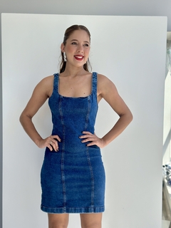 VESTIDO CURTO ROSEANE JEANS ESCURO