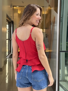 BLUSA BABADOS ALESSANDRA VERMELHA na internet