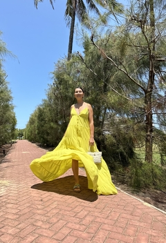 VESTIDO LONGO NATIELY AMARELO - Maria Bunita Brand