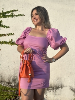 VESTIDO MANGA BUFANTE SALINA ROSA na internet