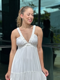 VESTIDO LONGO LUANIR OFF WHITE - comprar online