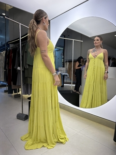 VESTIDO LONGO NATIELY AMARELO - comprar online