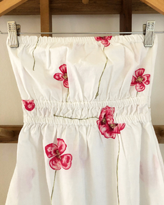 Vestido strapless floreado - comprar online