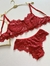 CONJUNTO LINGERIE ALANA - RENDA CHANTILLY VERMELHO - comprar online