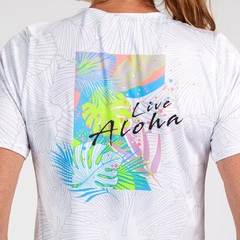 Camiseta de Corrida Zoot Feminina - Live Aloha - A sua loja de Triathlon online | 4 Tri Store