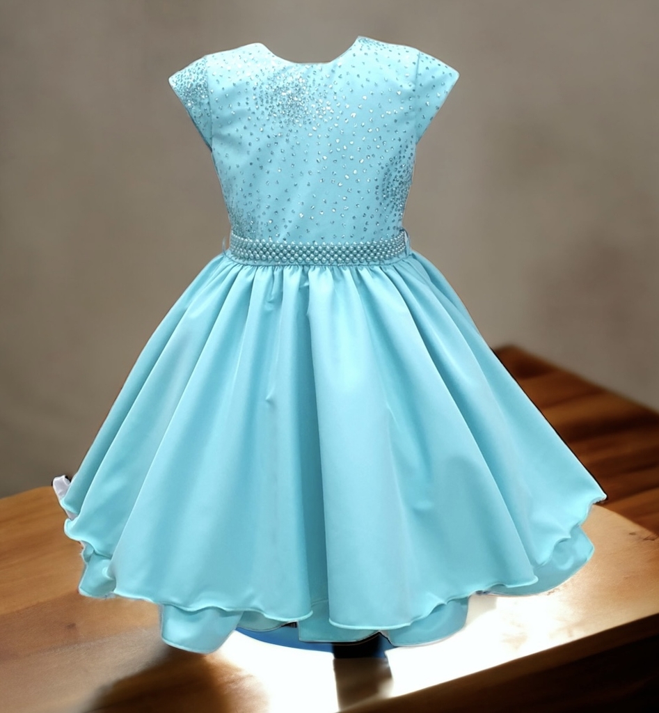 Vestido Verde Tiffany Festa Luxo