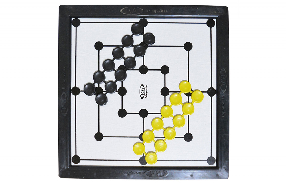Jogo de Tabuleiro - 2 em 1 - Dama e Trilha