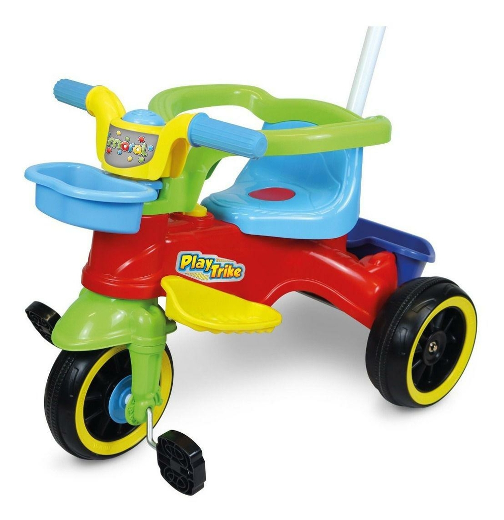 Triciclo Motinha Infantil Encantado Fast com Haste Completo - Pais