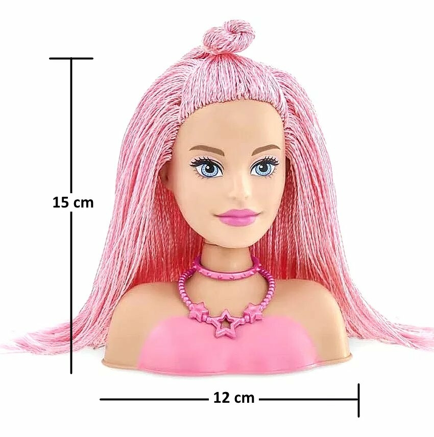 Boneca Barbie Totally Hair Pente Cabelo Troca Cor Acessorios - Rosa