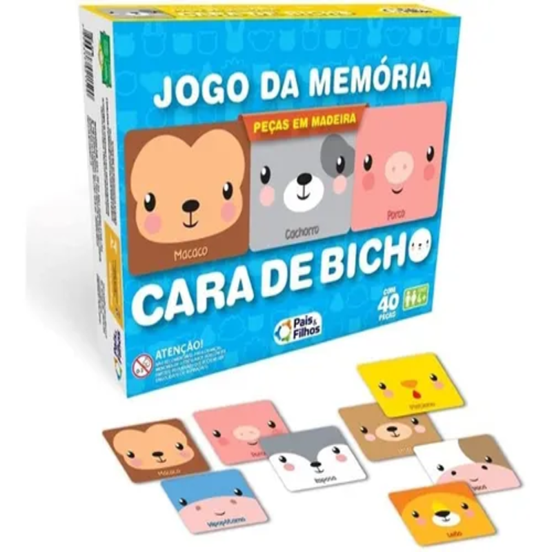 Jogo Da Memória Fazendinha Peças Em Madeira Pais E Filhos