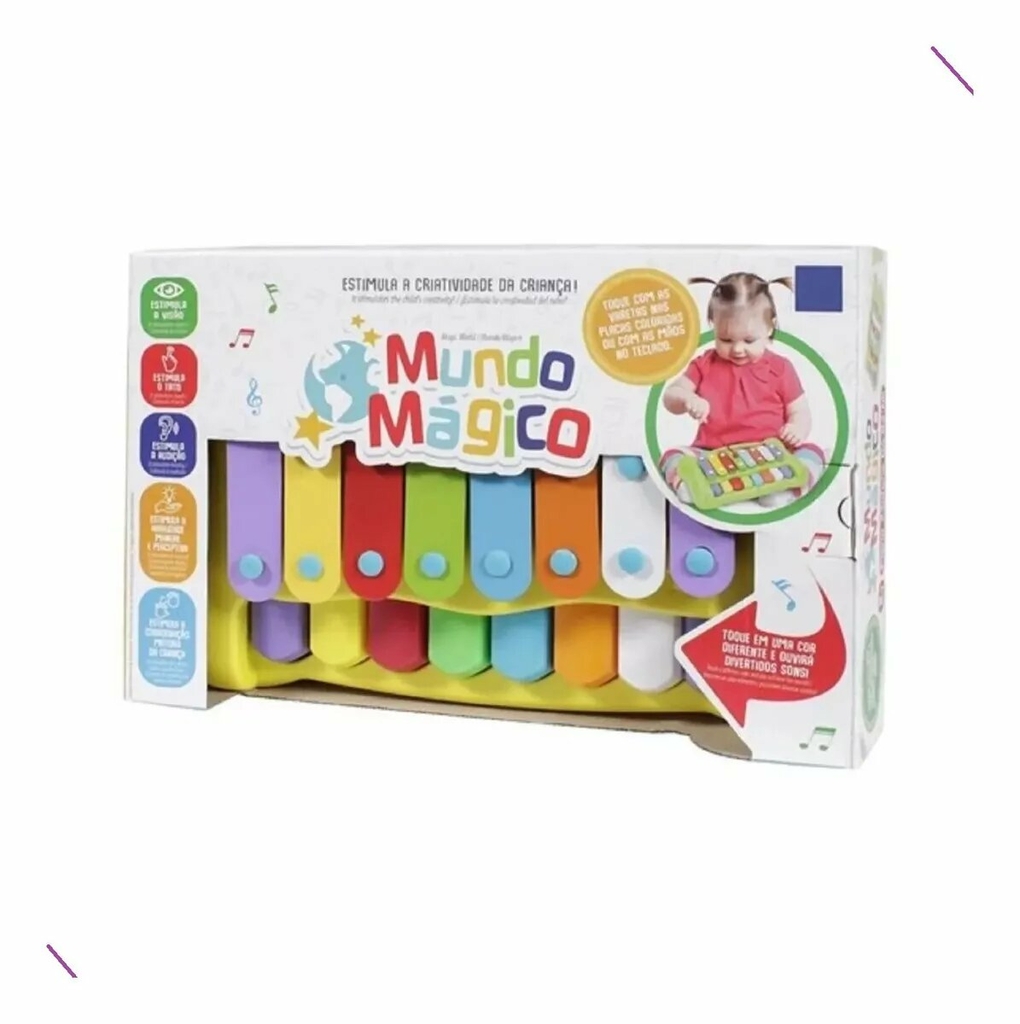 KIT PIANO INFANTIL MUSICAL 2 UND BRINQUEDO PIANINHO TECLADO SONS PARA  MENINO E MENINA 22 TECLAS (2 AZUIS)