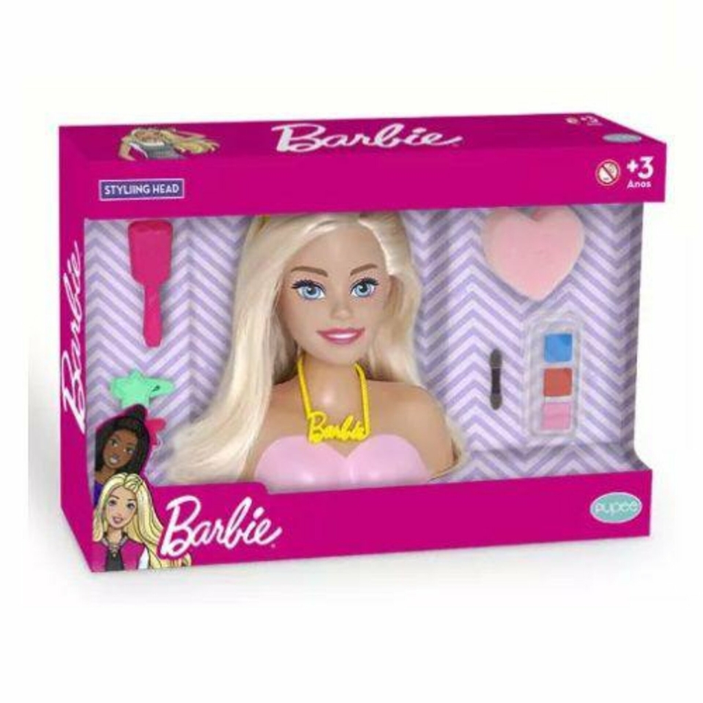 Boneca Pentear Maquiar Barbie Salão Barbie Busto Mãos Fala