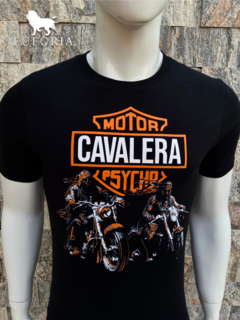 CAMISETA CAVALERA INDIE CAVA MOTOR PSYCHO PRETO na internet