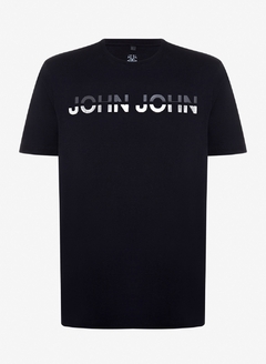 CAMISETA REGULAR JOHN JOHN DUO SIDE BLACK PRETO