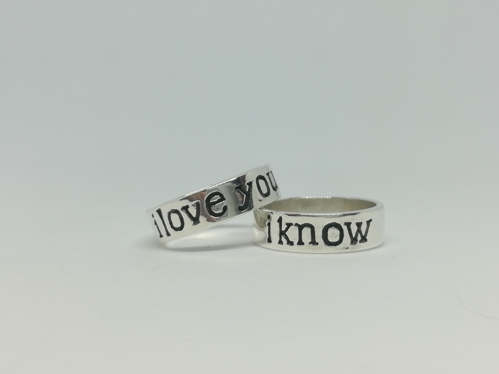 Anillos star wars i love you i know hotsell