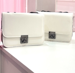 BOLSA COURO BRANCO