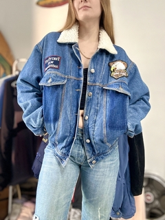 Jaqueta Jeans Vintage Forrada (P-M) - Odevy Brechó