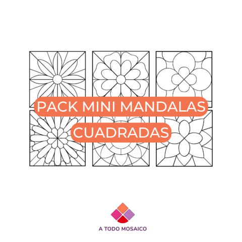 Pack mini mandalas CUADRADAS