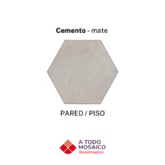 Porcelanato hexágono CEMENTO MATE 17,4x20cm - comprar online