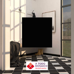 Porcelanato NEGRO MATE LISO 20x20cm