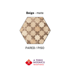 Cerámica hexágono VERSALLES BEIGE MATE MOD 4 20x23cm - comprar online