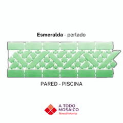 Guarda angosta ESMERALDA PERLADO 32,5x11cm polipropileno - comprar online