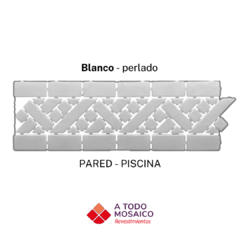 Guarda angosta BLANCO PERLADO 32,5x11cm polipropileno - comprar online