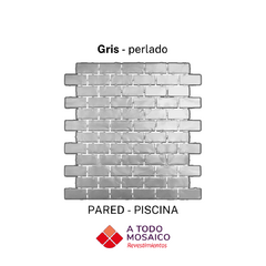 Brick GRIS PERLADO 32,5x32,5cm polipropileno - comprar online