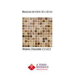 Mosaicos de vidrio MATERIA CHOCOLATE 30x30cm - comprar online