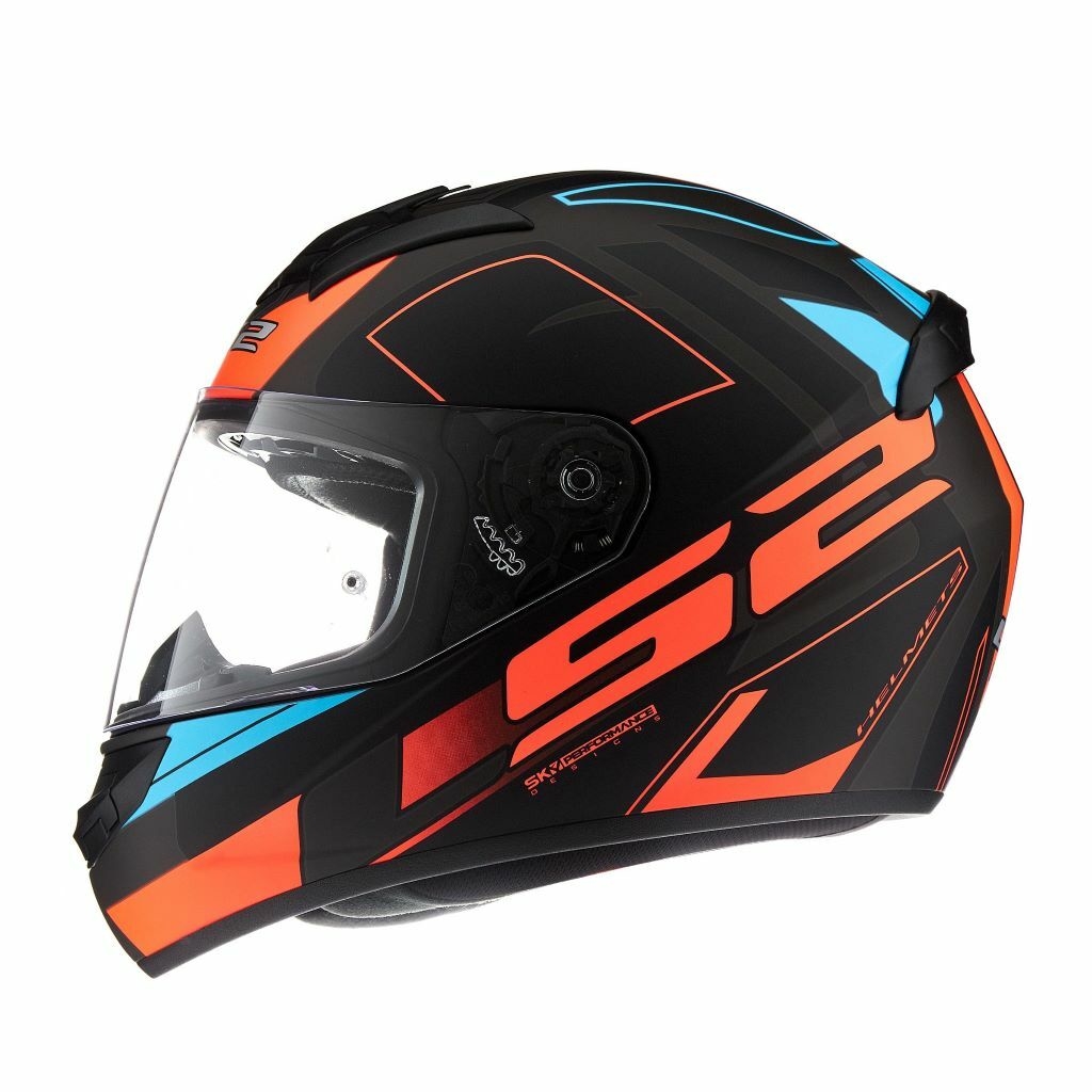 Casco integral LS2 352 Rookie CYPRESS Negro Naranja Mate