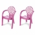 Kit 2 Cadeira Infantil de Plástico - Rosa