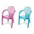 Kit 2 Cadeira Infantil de Plástico - Rosa e Azul