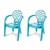 Kit 2 Cadeira Infantil de Plástico - Azul