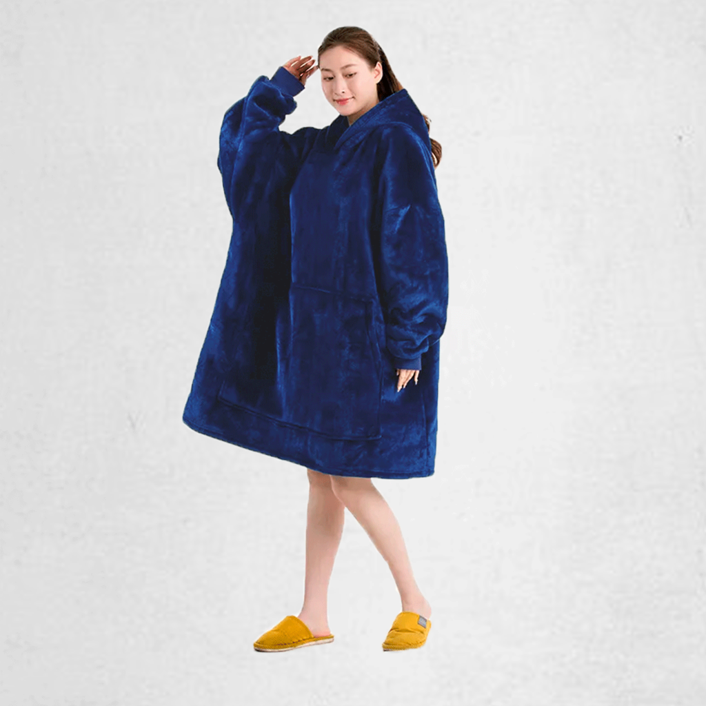 Maxi Buzo Liso Oversize Adulto Azul Yasu Productos